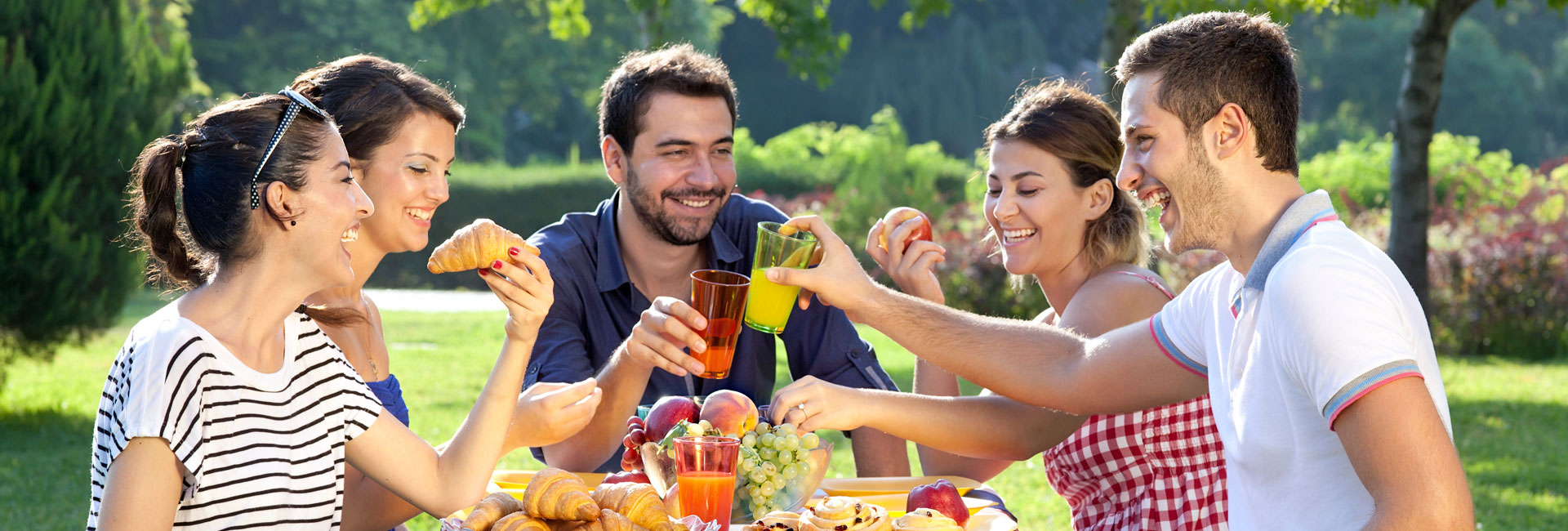 Friends Enjoying a Picnic Together